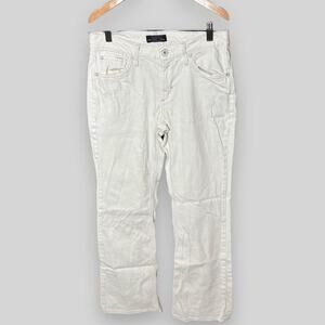 James Jeans Dry Aged Denim White Flare Leg Jeans Women’s Size 29 Made in USA